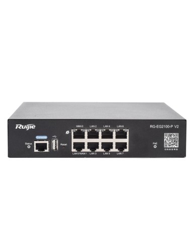 RUIJIE ROUTER POE CLOUD - 7 PUERTOS POE+ RJ45 GE + 1 PUERTOS RJ45 GE - 8 PUERTOS RJ45 10/100 /1000 MBPS - ADMITE HASTA 2 WAN PAR