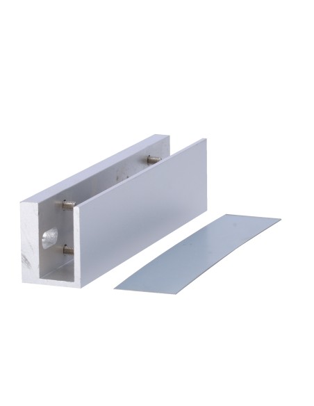 PERFIL EN U PARA VENTOSAS - COMPATIBLE CON YF-180XX - APERTURA TANTO EXTERIOR COMO INTERIOR - PARA PUERTAS DE CRISTAL SIN MARCO
