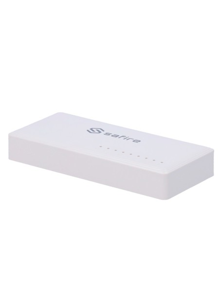 SAFIRE - SWITCH DE SOBREMESA - 8 PUERTOS GIGABIT - VELOCIDAD 10/100/1000 MBPS - PLUG &AMP; PLAY - TECNOLOGÍA DE AHORRO DE ENERGÍ