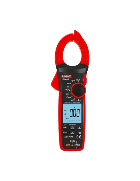 PINZA AMPERIMÉTRICA LCD - MEDICIÓN EN DC HASTA 1000V Y 1000A - MEDICIÓN EN AC HASTA 1000V Y 1000A - RESISTENCIA/CAPACITANCIA/FRE