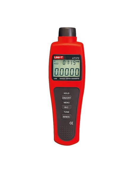 TACÓMETRO DIGITAL DE MANO - HASTA 99999 RPM - DISPLAY LCD RETROILUMINADO DE 100000 CUENTAS - CONEXIÓN CON PC MEDIANTE USB - VALO