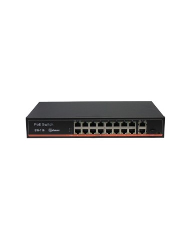 SWITCH SW-116 16POE+2UPLINK GIGA