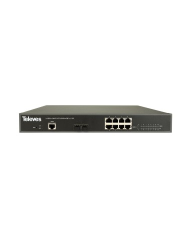 SWITCH ETHERNET LAYER 2+ 8XGBE (POE+, 130W) + 2XSFP (1GBPS) TELEVES 769140