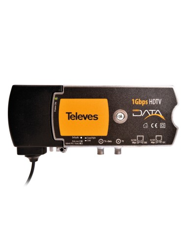 MODEM COAXDATA, CONVERSOR DE MEDIOS ETHERNET-COAXIAL Y PLC TELEVES 769201