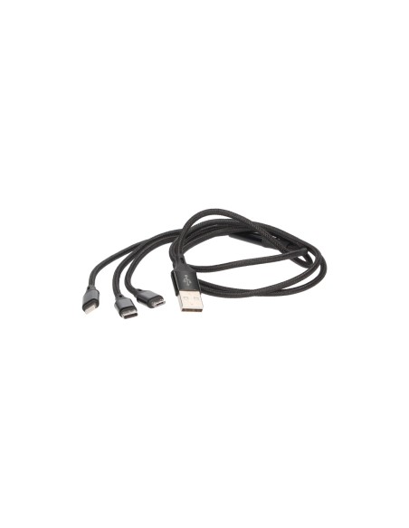 CABLE USB MACHO A MULTICARGA (MICRO USB MACHO, TIPO C, IPHONE)