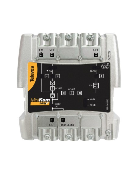 AMP.MINIKOM MATV 3E/1S "EasyF" FM-V-U TELEVES 562522