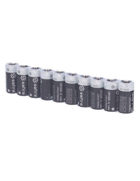 SAFIRE - PACK DE PILAS CR123A - 50 UNIDADES - VOLTAJE 3.0 V - LITIO - CAPACIDAD NOMINAL 1600 MAH - COMPATIBLE CON PRODUCTOS DEL