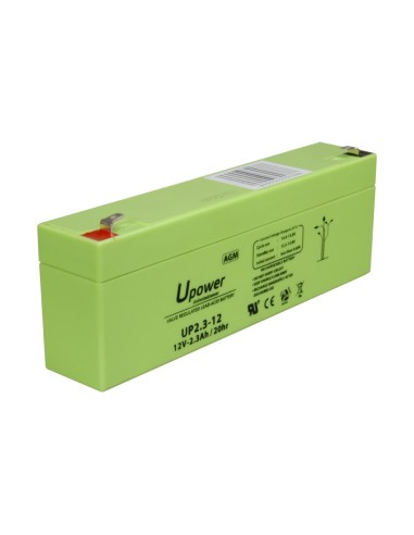 UPOWER - BATERÍA RECARGABLE - TECNOLOGÍA PLOMO ÁCIDO AGM - VOLTAJE 12 V - CAPACIDAD 2.2 AH - 66 X 178 X 35 MM/ 960 G - PARA RESP