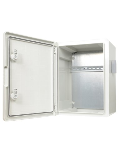 ARMARIO DE POLIÉSTER - DIMENSIONES EXTERIORES 40X30X17 CM - GRADO DE PROTECCIÓN IP65 -  FILTRO DE VENTILACIÓN - CARRIL DIN AJUST