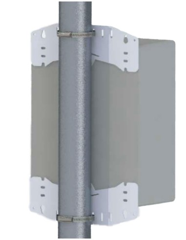 SOPORTE DE POSTE Y PARED - RANGO DIÁMETRO 90-100 Ø  - 2 PIEZAS - COMPATIBLE CON BOX-403017-IP65 Y BOX-403022-IP65