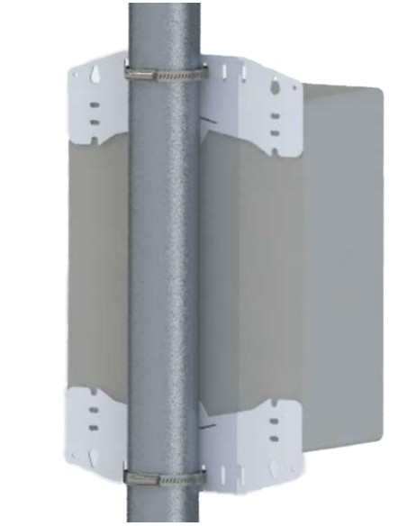 SOPORTE DE POSTE Y PARED - RANGO DIÁMETRO 90-100 Ø  - 2 PIEZAS - COMPATIBLE CON BOX-403017-IP65 Y BOX-403022-IP65