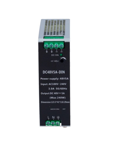 FUENTE DE ALIMENTACIÓN CONMUTADA - SALIDA DC 48 V 5 A / 240 W - 2 SALIDAS - VOLTAJE ENTRADA 100 V ~ 240 V - 123.5 (AL) X 41 (AN)