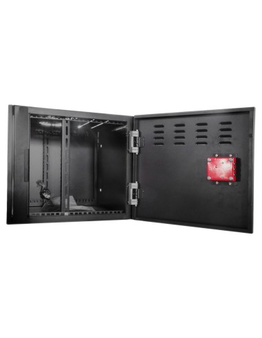 CAJA METÁLICA CERRADA PARA DVR - ESPECÍFICO PARA CCTV - PARA GRABADORES DE HASTA 6U RACK - CERRADURA DE LEVA - COMPATIBLE CON EL