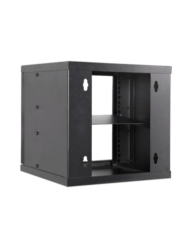 ARMARIO RACK PARA PARED - HASTA 6U RACK DE 10&QUOT; - HASTA 15 KG DE CARGA - CON PASACABLES - BANDEJA INCLUIDA - PROFUNDIDAD 300