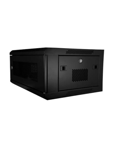 ARMARIO RACK PARA PARED - HASTA 6U RACK DE 19&QUOT; - HASTA 60 KG DE CARGA - PANELES DE MALLA EN FRONTAL Y LATERALES PARA VENTIL