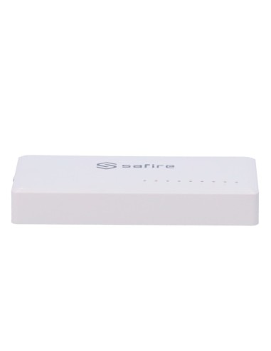 SAFIRE - SWITCH DE SOBREMESA - 8 PUERTOS GIGABIT - VELOCIDAD 10/100/1000 MBPS - PLUG &AMP; PLAY - TECNOLOGÍA DE AHORRO DE ENERGÍ