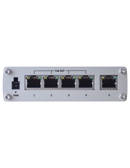 TELTONIKA SWITCH POE NO GESTIONABLE INDUSTRIAL - 5 PUERTOS ETHERNET RJ45 GIGABIT - 4 PUERTOS ETHERNET POE+ 802.3AF/AT - HASTA 30