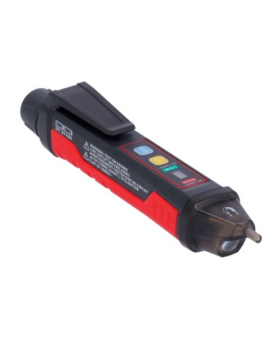 DETECTOR DE VOLTAJE AC SIN CONTACTO - MODO DE ALTO Y BAJO VOLTAJE HASTA 1000 V - AVISO AUDIBLE Y LED VISIBLE - APAGADO AUTOMÁTIC