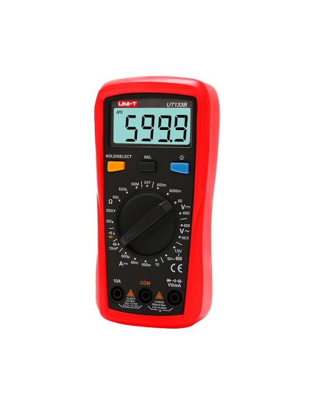 MULTÍMETRO DIGITAL DE MANO - MEDICIÓN DE VOLTAJE EN DC Y AC HASTA 600V - MEDICIÓN DE INTENSIDAD EN DC HASTA 10A - MEDICIÓN DE RE