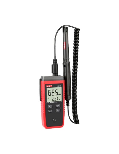 MEDIDOR DE CONDICIONES AMBIENTALES - MEDICIÓN DE TEMPERATURA Y HUMEDAD - DISEÑO LIGERO Y ECONÓMICO CON INTERFAZ INTUITIVA - APAG