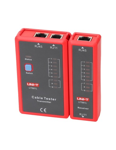 TESTER DE CABLES - COMPROBACIÓN DE ESTADO CABLES RJ45/RJ11 - TESTEO MODO RÁPIDO Y MODO LENTO - APAGADO AUTOMÁTICO