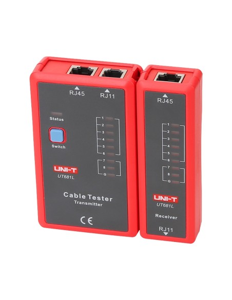 TESTER DE CABLES - COMPROBACIÓN DE ESTADO CABLES RJ45/RJ11 - TESTEO MODO RÁPIDO Y MODO LENTO - APAGADO AUTOMÁTICO