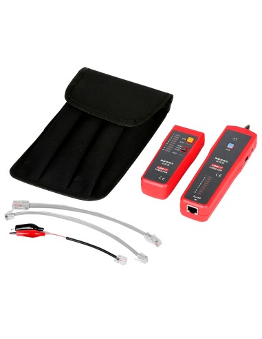 TESTER DE CABLES - COMPROBACIÓN DE ESTADO CABLES RJ45/RJ11 - INDICADOR LUMINOSO DE POTENCIA DE SEÑAL - LOCALIZADOR DE CABLE ROTO