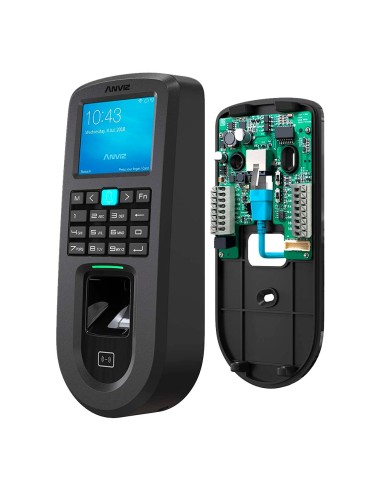 CONTROL DE ACCESO Y PRESENCIA POE - HUELLA, TARJETA EM Y PIN - 3.000 USUARIOS | 100.000 REGISTROS - TCP/IP, WIFI, USB, RS485 Y W