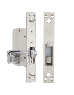 ELECTROMECHANICAL SAFETY LOCK - FAIL SECURE (NO) APERTURE MODE - HOLDING FORCE 800 KG | DOOR SENSOR - COMPATIBLE WITH SLIDING D 2