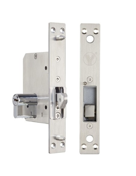 ELECTROMECHANICAL SAFETY LOCK - FAIL SECURE (NO) APERTURE MODE - HOLDING FORCE 800 KG | DOOR SENSOR - COMPATIBLE WITH SLIDING D