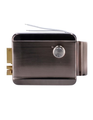 CERRADURA DE SUPERFICIE ELECTROMECÁNICA - MODO APERTURA FAIL SAFE (NC) - LED DE ESTADO - AUTOCIERRE PROGRAMABLE - APERTURA A DER