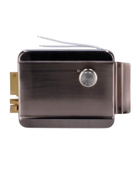 CERRADURA DE SUPERFICIE ELECTROMECÁNICA - MODO APERTURA FAIL SAFE (NC) - LED DE ESTADO - AUTOCIERRE PROGRAMABLE - APERTURA A DER