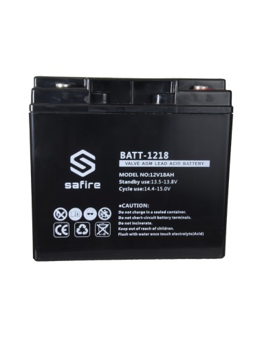 BATERÍA RECARGABLE - TECNOLOGÍA PLOMO ÁCIDO AGM - VOLTAJE 12 V - CAPACIDAD 18 AH - 168 X 181 X 77 MM / 5600 G - PARA RESPALDO O