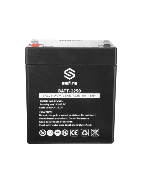 BATERÍA RECARGABLE - TECNOLOGÍA PLOMO ÁCIDO AGM - VOLTAJE 12 V - CAPACIDAD 5.0 AH - 105 X 90 X 70 MM / 1630 G - PARA RESPALDO O