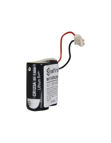 SAFIRE - PACK DE PILAS CR123A / CR17345 / 5018LC - EN RETRÁCTIL CON CONECTOR MOLEX 5284 - VOLTAJE 6 V / LITIO - CAPACIDAD NOMINA