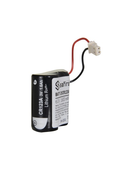 SAFIRE - PACK DE PILAS CR123A / CR17345 / 5018LC - EN RETRÁCTIL CON CONECTOR MOLEX 5284 - VOLTAJE 6 V / LITIO - CAPACIDAD NOMINA