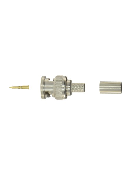 CONECTOR - BNC PARA CRIMPAR - COMPATIBLE CON RG59 - 25 MM (FO) - 10 MM (AN) - 5 G