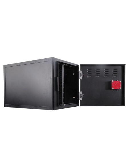 CAJA METÁLICA CERRADA PARA DVR - ESPECÍFICO PARA CCTV - PARA GRABADORES DE HASTA 6U RACK - CERRADURA DE LEVA - COMPATIBLE CON EL