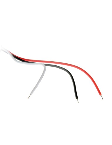 MICRÓFONO EXTERNO - CONECTOR EN TERMINAL POR CABLE - POWER + (ROJO), POWER (NEGRO) - AUDIO (BLANCO) - ALIMENTACIÓN DC6V~12V - LA