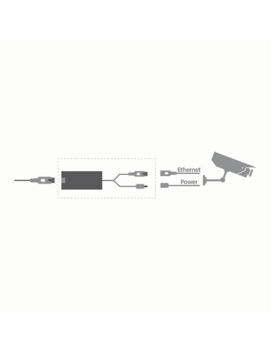 POE SPLITTER_x000D_ - FÜR IP-KAMERAS DIE NICHT POE SIND_x000D_ - EINGANG RJ45 (POE)_x000D_ - AUSGANG RJ45 UND JACK_x000D_ - MAXI