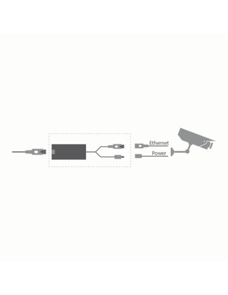 POE SPLITTER_x000D_ - FÜR IP-KAMERAS DIE NICHT POE SIND_x000D_ - EINGANG RJ45 (POE)_x000D_ - AUSGANG RJ45 UND JACK_x000D_ - MAXI