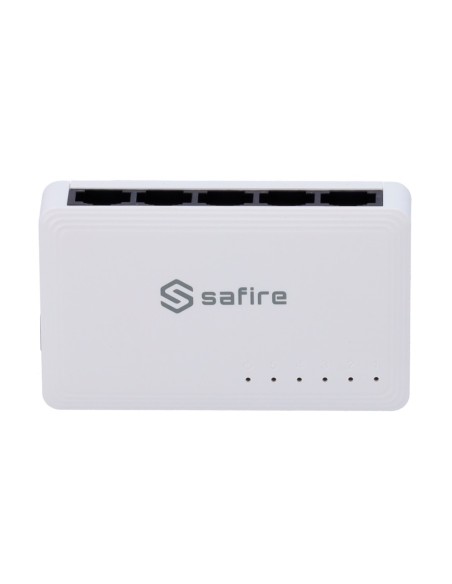 SAFIRE - SWITCH DE SOBREMESA - 5 PUERTOS GIGABIT - VELOCIDAD 10/100/1000 MBPS - PLUG &AMP; PLAY - TECNOLOGÍA DE AHORRO DE ENERGÍ