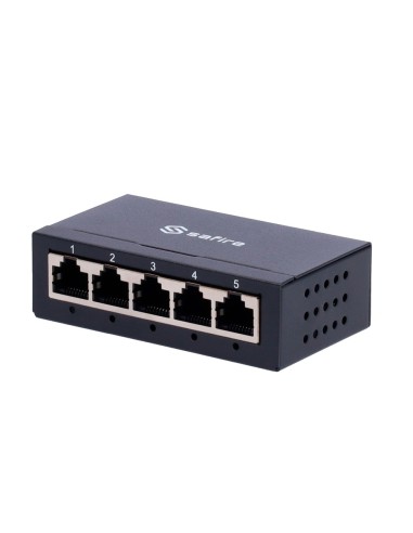SWITCH DE SOBREMESA - 5 PUERTOS GIGABIT - VELOCIDAD 10/100/1000 MBPS - PLUG &AMP; PLAY - TECNOLOGÍA DE AHORRO DE ENERGÍA - CARCA