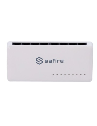 SAFIRE - SWITCH DE SOBREMESA - 8 PUERTOS GIGABIT - VELOCIDAD 10/100/1000 MBPS - PLUG &AMP; PLAY - TECNOLOGÍA DE AHORRO DE ENERGÍ