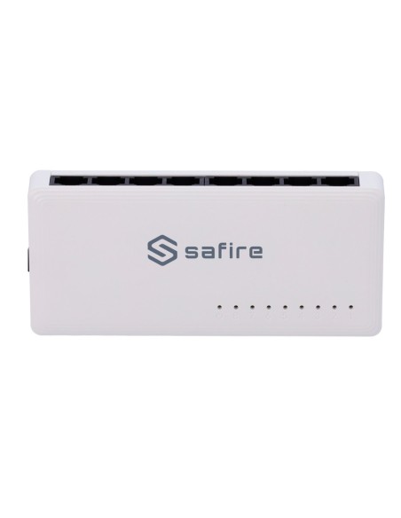 SAFIRE - SWITCH DE SOBREMESA - 8 PUERTOS GIGABIT - VELOCIDAD 10/100/1000 MBPS - PLUG &AMP; PLAY - TECNOLOGÍA DE AHORRO DE ENERGÍ