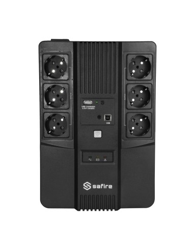 SAI MONOFÁSICO LINE-INTERACTIVE - POTENCIA 800VA/480W - ENTRADA 220~240 VAC /SALIDA 230 VAC - 6 SALIDAS PROTEGIDAS (3 UPS, 3 BYP