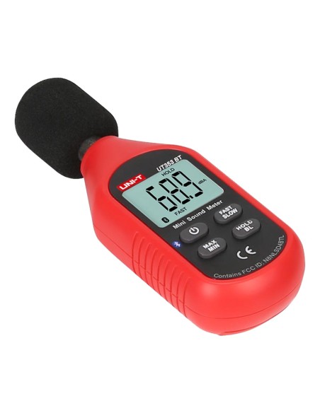 MEDIDOR DE NIVEL DE SONIDO - CAPTA RUIDO HASTA 130 DB CON RÁPIDA RESPUESTA - DISPLAY LCD RETROILUMINADO - CONECTIVIDAD POR BLUET