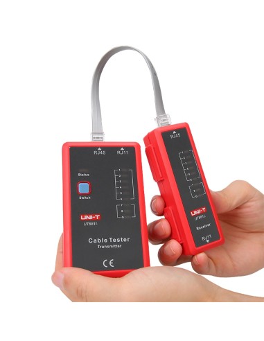 TESTER DE CABLES - COMPROBACIÓN DE ESTADO CABLES RJ45/RJ11 - TESTEO MODO RÁPIDO Y MODO LENTO - APAGADO AUTOMÁTICO