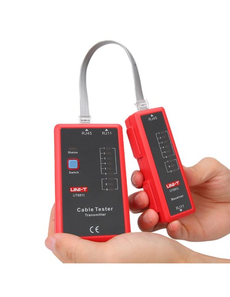 TESTER DE CABLES - COMPROBACIÓN DE ESTADO CABLES RJ45/RJ11 - TESTEO MODO RÁPIDO Y MODO LENTO - APAGADO AUTOMÁTICO