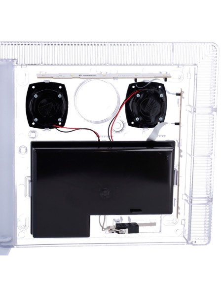 SIRENA PARA EXTERIOR CABLEADA - CERTIFICADO DE GRADO 3 - PRESIÓN SONORA MÁXIMA 112 DBA - FLASH DE 2 BARRAS DE LEDS SEÑALIZACIÓN